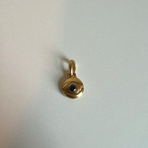 David Yurman Evil Eye Amulet In 18K Yellow Gold With Blue Sapphire For Men